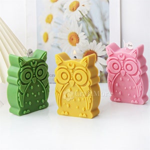 Cute standing owl silicone mold-Owl candle mold-Simple owl plaster mold-Car freshener mold-Owl Freshie mold-Owl resin mold-Owl soap mold