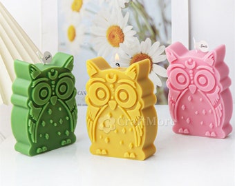 Cute standing owl silicone mold-Owl candle mold-Simple owl plaster mold-Car freshener mold-Owl Freshie mold-Owl resin mold-Owl soap mold