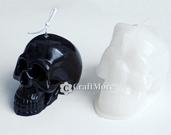 Candle skull mold-Skull candle mold-Silicone candle mold-Skull mold for epoxy resin-Halloween skull mold
