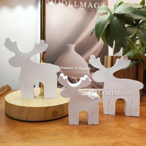 3 Sizes Silicone Elk Mold-Plaster Reindeer Mold-Elk Candle Mold-Simple Christmas Decoration Mold-Resin Cement Concrete DIY Home Decoration