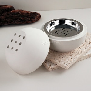 Sphere incense burner silicone mold-Concrete aromatherapy stove candle holder mold-Aroma Tealight holder mold-Plaster Mold-Home Decoration
