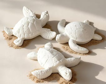 3D Sea Turtle Silicone Mold-Plaster/Concrete Sea Turtle Mold-Cute Little Sea Turtle Ornament Resin Mold-Resin Art Mold for Sea Turtle Making
