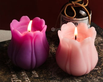 Tulip candle silicone mold-Flower candle mold-Scented candle mold-Silicone mold for candle making-Beeswax candle mold