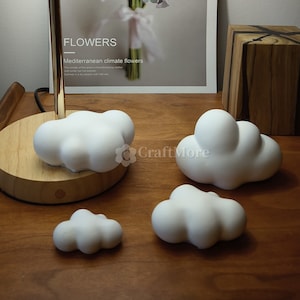 Creative 3D Cloud Silicone Mold-Lovely Cloud Plaster Mold-3 Sizes Cloud Resin Mold-Cloud candle mold-Home Decoration-Resin Craft Supply