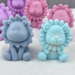Cute lion silicone mold-cartoon lion candle mold-scented candle mold-concrete lion mold-diffusing stone mold-lion ornament plaster mold