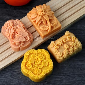 Embossed flower soap mold-daisy/sunflower soap silicone mold-handmade soap mold-DIY fragrance essential oil soap mold-Mold for soap making