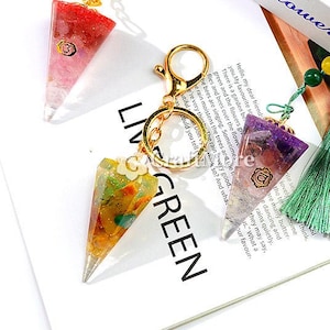 3 style/set cone pendant mold-Silicone cone ring holder mold-Cone pendant resin molds-Cone keychain mold-Faceted cone mold