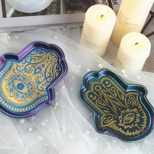 Hand of Fatima silicone plate mold-Silicone mold for resin plate DIY-Eye of God Resin dish mold-Tray silicon mold-Jewelry tray mold