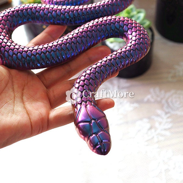 Large snake resin mold-silicone snake mold-epoxy resin viper mold-snake earring mold-viper pendant mold-silicone snake mold