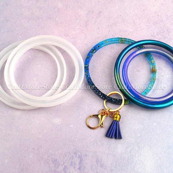 Silicone bracelet Mold-Silicone key ring mold,Resin bracelet molds-Thin Silicon bangle mold-Bracelet silicone mold-O key ring bangle mold