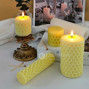 Bee candle mold-Honeycomb silicone mold-Cylinder candle mold-Pillar candle mold-Scented candle mold-Silicon candle mold-Candle mould
