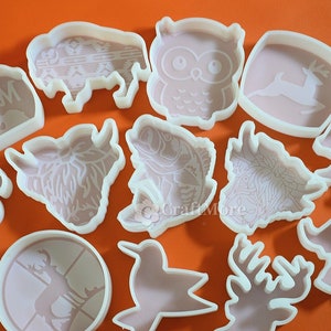 Animals car freshie mold-bison/cow/horse/bear/deer silicone freshie mold-frog/fish/turtles Aroma Plaster Mold-Candle Mold-Soap Mould