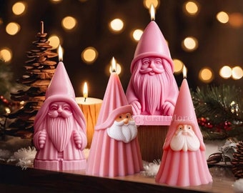Stampi In Silicone Per Candele Natalizie 3D - Albero Di Natale E Alce - Set Con Stoppini E Supporti Per Aromaterapia E Resina