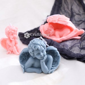 5 styles cute angel candle mold-silicone candle mold-scented candle mold-little angel resin mold-silicone mold for resin-Plaster mold