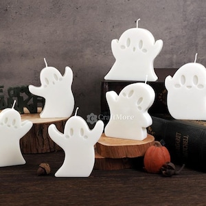 Cute ghost candle silicone mold-Halloween candle mold-scented candle making-diffuser stone mold-concrete/raysin/resin ghost ornament mold