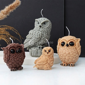 Kawaii Eule Silikon Kerzenform-Wings Up Eulen Duftkerzenform-Silikon Zement Beton Gipsform-Eule Harz Formen