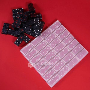 Silicone Domino Mold-Domino Resin molds-Resin dominos Mold- Crystal Domino Game Mold-Silicon Mold for resin Domino