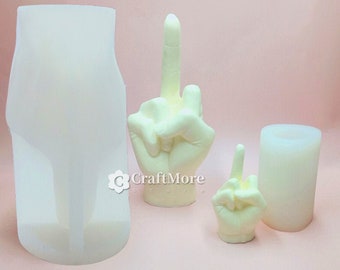 Stampo in silicone per candele a forma di dito medio di grandi dimensioni - Stampo per candele a forma di uccello - Stampo in silicone per candele - Stampo per candele profumate - Stampo per decorazioni per la casa