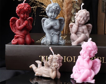 9 styles Cute Angel Candle mold-Little Angel Candle Silicone Mold-DIY Scented Candle Mould-Epoxy Resin/Cement/Plaster Angle mold