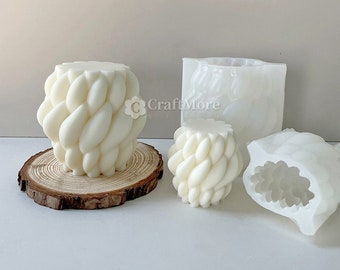 Spiral Raindrops Candle Mold-Wave Cylinder Candle Mold-Scented Candle Mold-Pillar Candle Mold-Twisted Knot Candle Mold-Candle mould