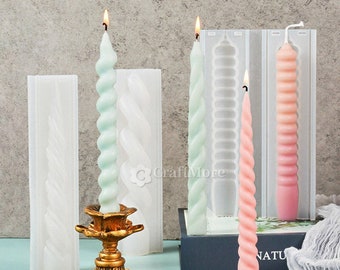 8 Styles Thread Candle Mold-Silicone Candle Mold-Spiral Pillar Candle Mold-Scented Candle Mold-Silicon Mold for Candle Making-Candle mould