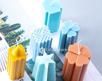 Irregular pillar candle mold-7 styles striped cylinder candle mold-High quality acrylic candle mold-Scented candle mold-Candle making tools