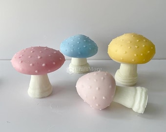 4 Styles Mushroom candle mold-Mushroom silicone mold-Scented Candle mold-Mushroom Epoxy Resin Mold-Pillar Candle Mould-Diffuser Stone Mould
