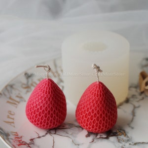 Strawberry candle mold-Silicone candle Mold-Candle molds for beewax-Aromatherapy candle mold-Aroma candle mold-Fruit candle mould