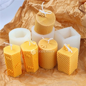 Honeycomb Pillar Silicone Candle Mold | Betterbee