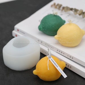 3D lemon candle mold-Fruit Silicone candle Mold-Candle molds for beewax-Aromatherapy candle mold-Aroma stone mold-Baking chocolate mold