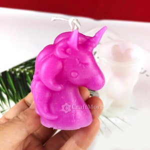 Molde de resina con forma de unicornio en 3D, molde de resina