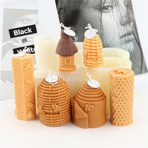 7 styles Silicone Honeycomb Candle Mold-Creative Bee Scented Candle Mould-DIY Epoxy Resin/Cement/Plaster/Ice Cube/Chocolate Honeycomb Mold