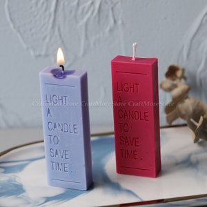 Rectángulo creativo Molde de vela-Vela de silicona Moldes de moldes de vela para beewax-Molde de vela de aromaterapia-Molde de vela de aroma cuboide