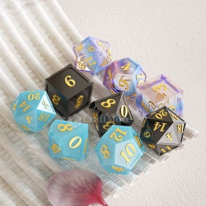 DND Dice Mold Set-Silicone Dice Mold-Sharp Dice Resin Mold-TGPG Dice Molds-D20/D12/D10/D8/D6/D4 Molds-Epoxy Resin Dice Mold-Resin art mold