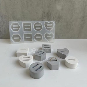8 Grids Ring Holder Mold-Ring Base Silicone Mold-Plaster Cement Concrete Ring Holder Mold-Epoxy Resin Ring Stand Mold