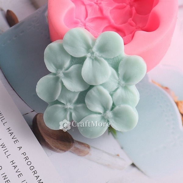 Three petal flower candle mold-Flower silicone mold-Plaster flower mold-Flower fondant candy chocolate mold-Food grade mold-Flower soap mold