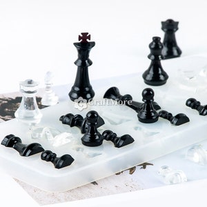 Chess mold-Silicone chess mold-Chess resin molds-Silicone mold for resin chess DIY-Resin chess mold