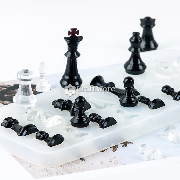 Chess mold-Silicone chess mold-Chess resin molds-Silicone mold for resin chess DIY-Resin chess mold