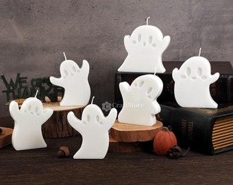 Leuke spookkaars siliconen mal-Halloweenkaars mal-geurkaars maken-diffusor steen mal-beton/stralen/hars spook ornament mal