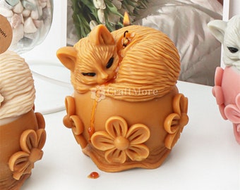 Stampo Per Candele In Silicone - ORSO CON BARILE DI MIELE - 6CM | Con Le Api Distribuzione