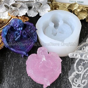 Praying angel shape silicone mold-Epoxy resin Desktop decoration mold-Feather Aromatherapy molds-home decoration mold for resin craft