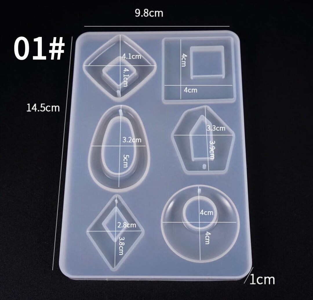 3 Styles Jewelry Pendant Silicone Mold Resin Pendant Mold With Hole ...