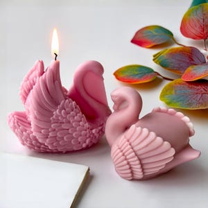 Silicone swan mold-3D swan candle mold-scented candle mold-gypsum/concrete/resin swan mold-swan ornaments diffuser stone mold-home decor DIY