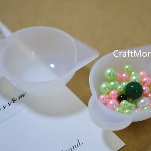 Cute Silicone cup - Clear silicone Mould - Jewelry epoxy resin molds - Used to mixture the resin glue -Production tool
