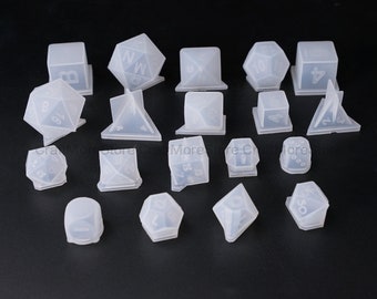 19 styles dice mold-dice mold set-DND dice mold-Craft polyhedral Dice Mold-TGPG dice molds-DND dice mold set-Dice mould