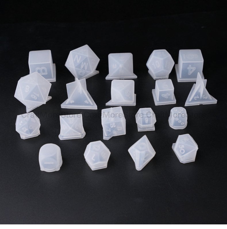 19 Styles Dice Mold-dice Mold Set-dnd Dice Mold-craft Polyhedral