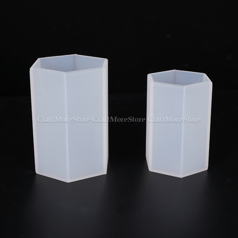Hexagonal cylinder silicone mold-Crystal resin cylinder molds-Cylinder silicone candle mold-Silicone plaster mold-Home decoration mould