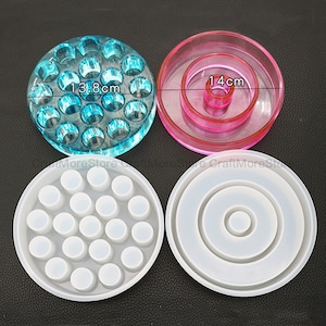 Nail polish round storage box mold silicone mold Lipstick storage tray jewelry box resin molds Desktop decoration Mold craft mold