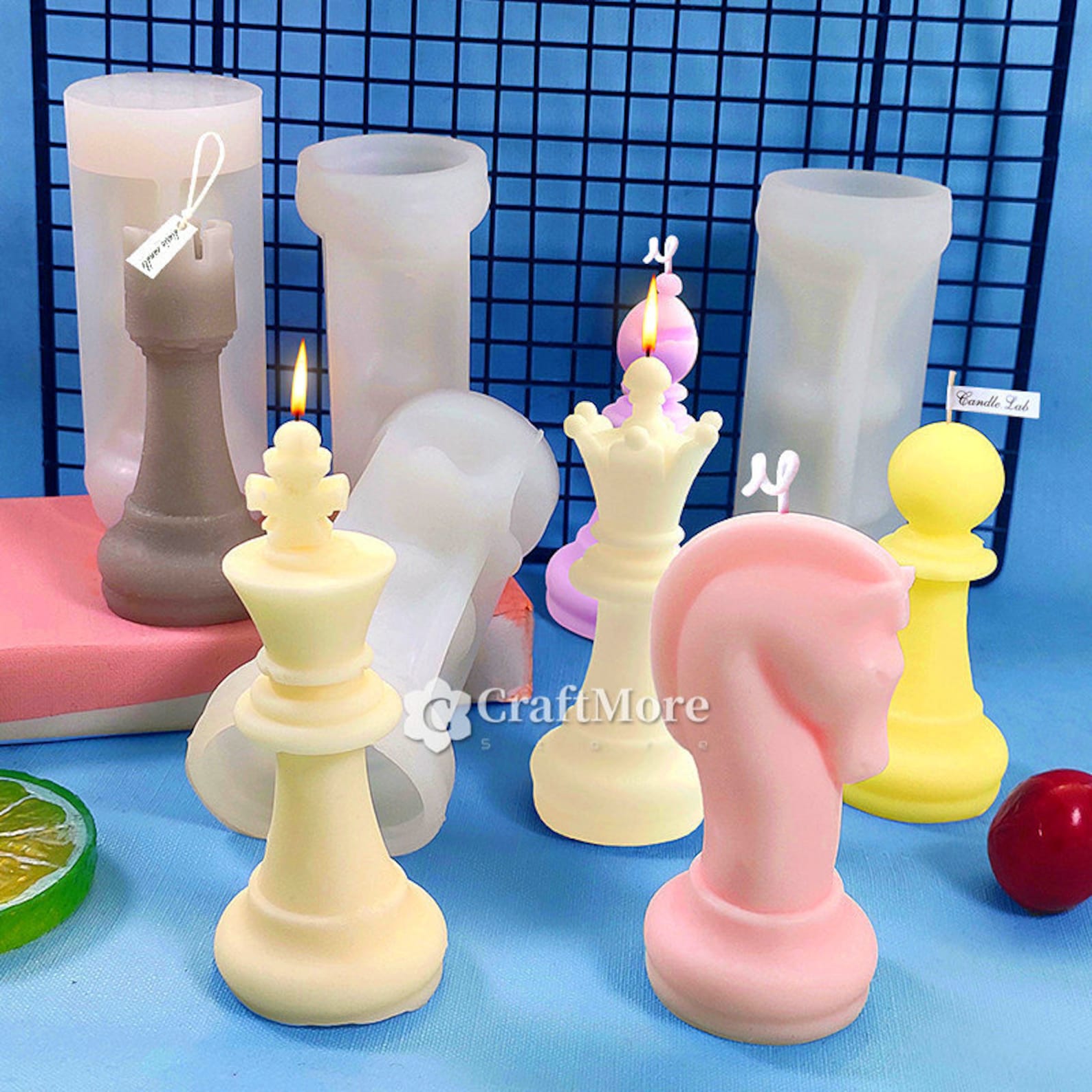 Large Silicone Chess Moldchess Candle Moldchess Resin Etsy UK