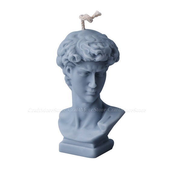 Personnages classiques européens et américains Moule à bougie en forme de tête de David Personnages classiques européens et américains Moule à bougie en forme de tête de David